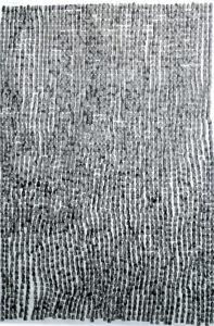 "Ecriture" dessin à l’encre sur papier Simili japon / 63 x 96 cm / 2013